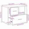 vidaXL Nachttisch Artisan-Eiche 35 x 60 x 50 cm Holzwerkstoff