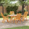 vidaXL Garten Essgruppe 5 pcs Braun Massivholz Akazie