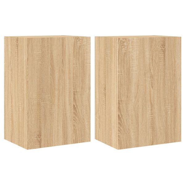 vidaXL TV-Wandschr&auml;nke 2 Stk. Sonoma-Eiche 40,5x30x60 cm Holzwerkstoff