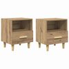 vidaXL Nachttisch 2 pcs Artisan-Eiche 40 x 35 x 47 cm Holzwerkstoff