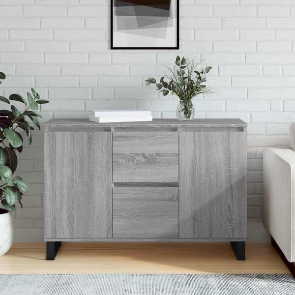 vidaXL Sideboard Grau Sonoma 101,5x35x70 cm Holzwerkstoff