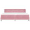 vidaXL Boxspringbett mit Matratze mit Kopfteil Rosa 200 x 200 cm Samt