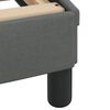 vidaXL Bett mit Matratze "Dover" Dunkelgrau 160x200 cm Stoff