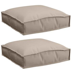 vidaXL Kissen 2 pcs Taupe 40 x 40 x 8 cm Oxford-Stoff
