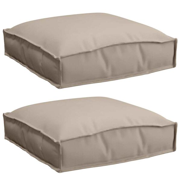vidaXL Kissen 2 pcs Taupe 40 x 40 x 8 cm Oxford-Stoff