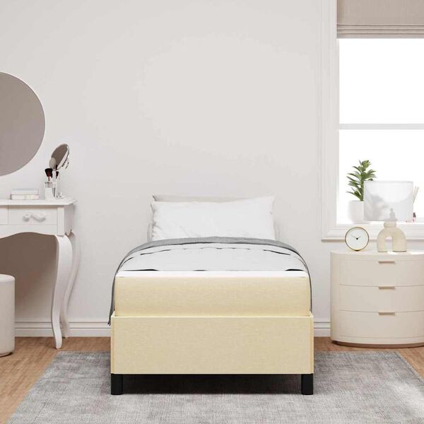 vidaXL Boxspringbett Creme 80 x 200 cm Stoff