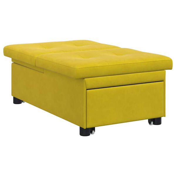 vidaXL Schlafsofa Gelb 194 x 67 x 82 cm Samt