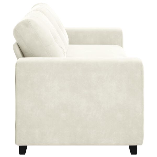 vidaXL 3-Sitzer Sofa Creme 180 cm Samt
