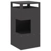 vidaXL Feuerstelle Schwarz 50 x 50 x 100 cm Wetterfeststahl