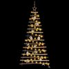 vidaXL Weihnachtsbaum mit 80 LEDs Natur 150 cm Massives Eschenholz