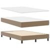vidaXL Boxspringbett mit Matratze Cappuccino 120 x 190 cm Kunstleder