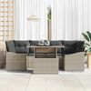 vidaXL Gartensofa-set mit Speicher 7 pcs Hellgrau Poly-Rattan