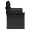 vidaXL Gartensofa mit Kissen Schwarz 141 x 62 x 69cm Poly-Rattan
