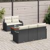 vidaXL Gartensofa-set mit Speicher 6 pcs Schwarz und Creme Poly-Rattan