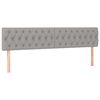 vidaXL Kopfteile Hellgrau 200x7x78/88 cm Stoff
