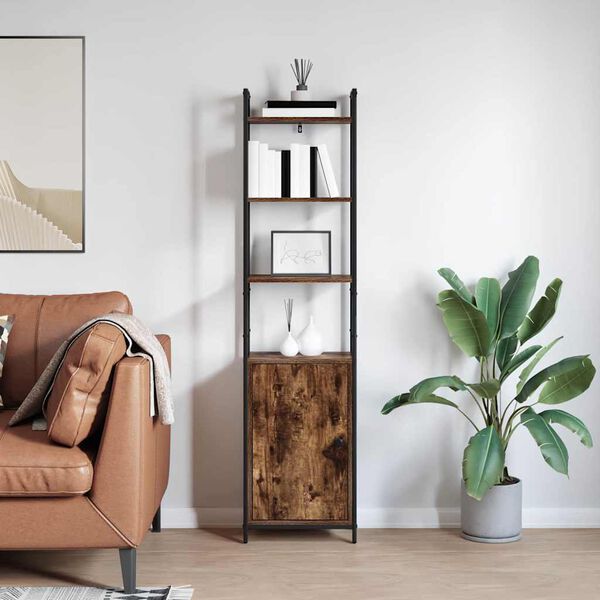 vidaXL B&uuml;cherregal Ger&auml;ucherte Eiche 40 x 24 x 161 cm Holzwerkstoff