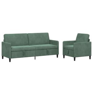 vidaXL Sofa Set mit Stauraum 2 stk. Meergr&uuml;n Polyester