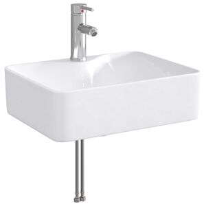 vidaXL Waschbecken mit Wasserhahn und Abfluss Chrom