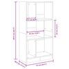 vidaXL Bücherregal Weiß 57x28,5x107,5 cm Holzwerkstoff