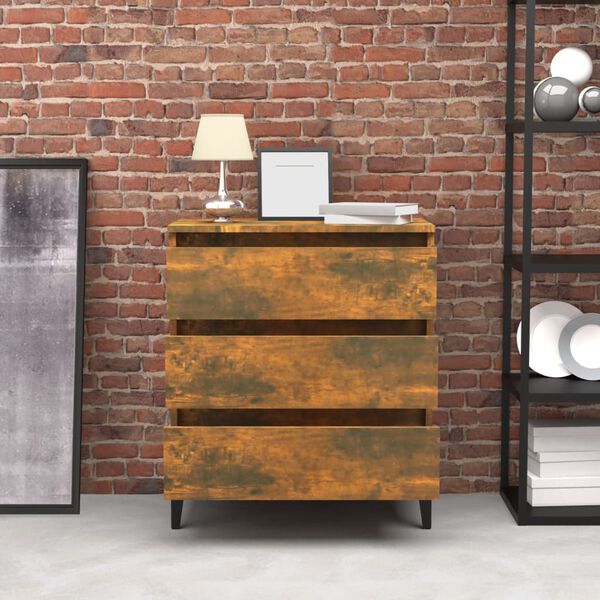 vidaXL Sideboard Räuchereiche 60x35x69 cm Holzwerkstoff