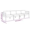 vidaXL 4-tlg. Garten-Lounge-Set mit Kissen Aluminium Anthrazit
