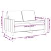 vidaXL 2-Sitzer-Sofa Creme 140 cm Stoff