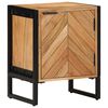 vidaXL Nachttisch Braun 40 x 30 x 50 cm Massivholz Akazie und Metall