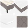 vidaXL Boxspringbett mit Matratze Taupe 100 x 200 cm Stoff