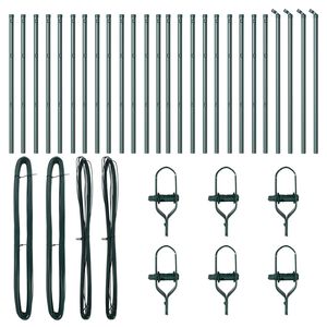 vidaXL Zaunpfosten 26 pcs Gr&uuml;n 3,2 x 3,2 x 80 cm