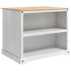 vidaXL K&uuml;chentrolley 2 pcs Wei&szlig; und Honigwachs 112 x 77 x 91,5 cm