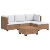 vidaXL 5 Stk. Rattan-Lounge-Set mit Kissen GENDT Naturrattan Natur