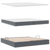 vidaXL Bett mit Stauraum und LED mit LED Dunkelgrau 200 x 200 cm Samt