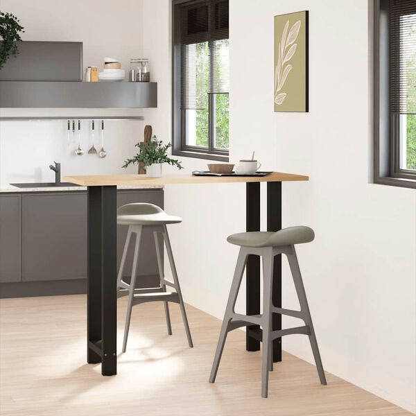 vidaXL Bartischbeine Schwarz 2 Stk. 50x(110-111) cm Stahl