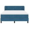vidaXL Boxspringbett mit Matratze Dunkelblau 140 x 190 cm Samt