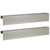 vidaXL Garten-Abdeckprofil 2 stk. 100 x 10 x 15 cm Edelstahl Silber