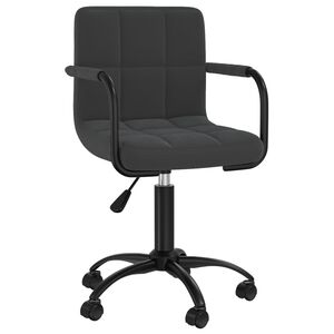 vidaXL B&uuml;rostuhl Drehbar Schwarz Samt