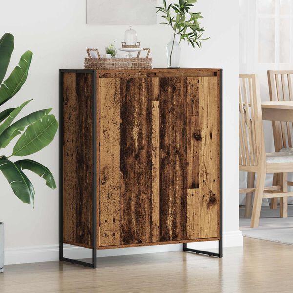 vidaXL Schuhschrank mit T&uuml;r Altholz 79 x 36 x 100 cm Holzwerkstoff