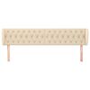 vidaXL Kopfteil mit Ohren Creme 183x23x78/88 cm Stoff