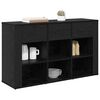 vidaXL Sideboard Schwarz Eichen-Optik 100 x 30 x 59,5 cm Holzwerkstoff
