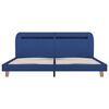 vidaXL Bettgestell mit LED Blau Stoff 180x200 cm