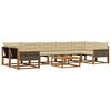 vidaXL Outdoor-Sofagarnitur 8 Stk. Natur und Beige