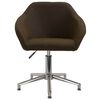 vidaXL B&uuml;rostuhl Drehbar Dunkelbraun Stoff