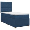 vidaXL Boxspringbett mit Matratze mit Kopfteil Blau 80 x 200 cm Stoff