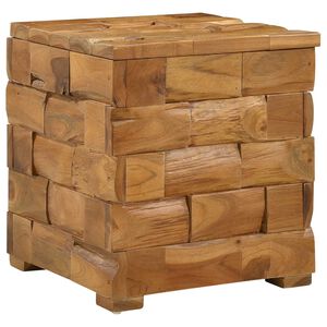 vidaXL Aufbewahrungshocker Braun 40 x 40 x 45 cm Massivholz Teak