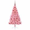 vidaXL K&uuml;nstlicher vorbeleuchteter Weihnachtsbaum Rosa 120 cm PVC
