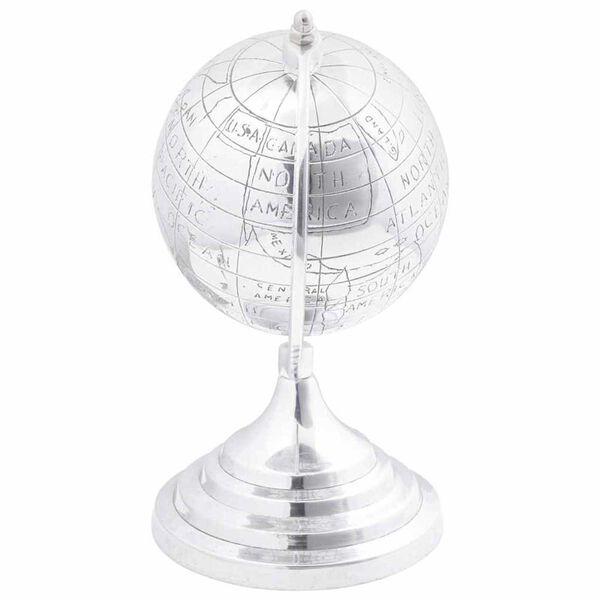 vidaXL Skulptur Silber Aluminium