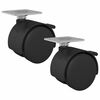 vidaXL Rolle 2 Stk. Schwarz 39,5 x 39,5 x 37,8 mm