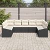 vidaXL Garten-Sofa-Set 9 pcs Schwarz Poly Rattan