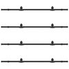 vidaXL Schiebet&uuml;rbeschlag-Set 400 cm Stahl Schwarz