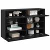 vidaXL TV-Wandschrank Schwarz Eichen-Optik 98,5 x 30 x 60,5 cm